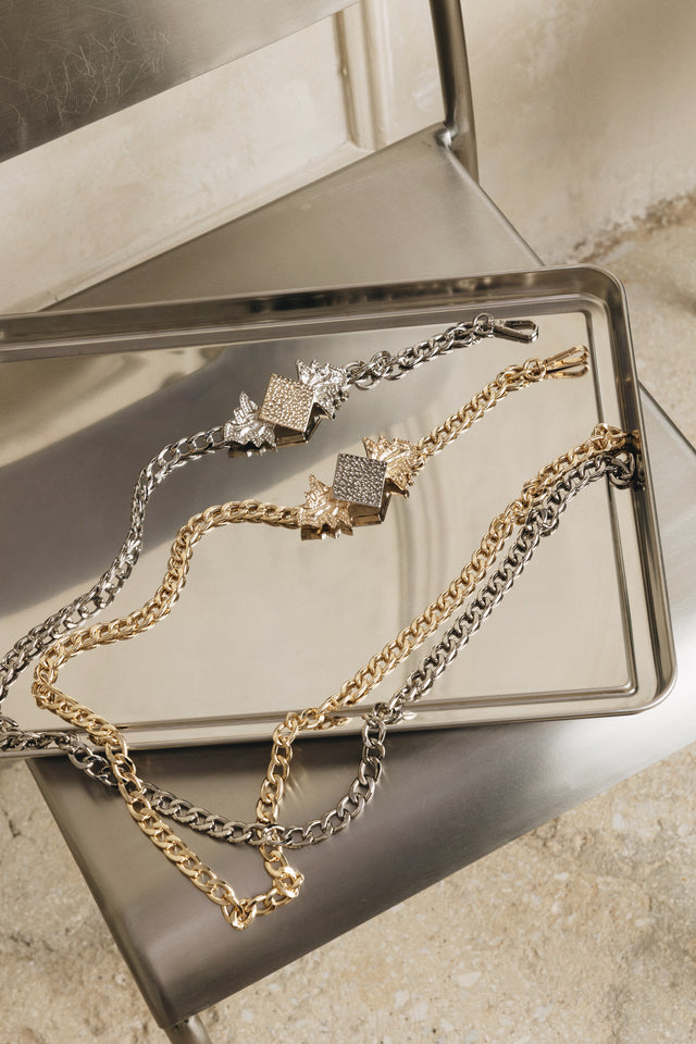 "CRYSTAL" GOLD CHAIN BELT