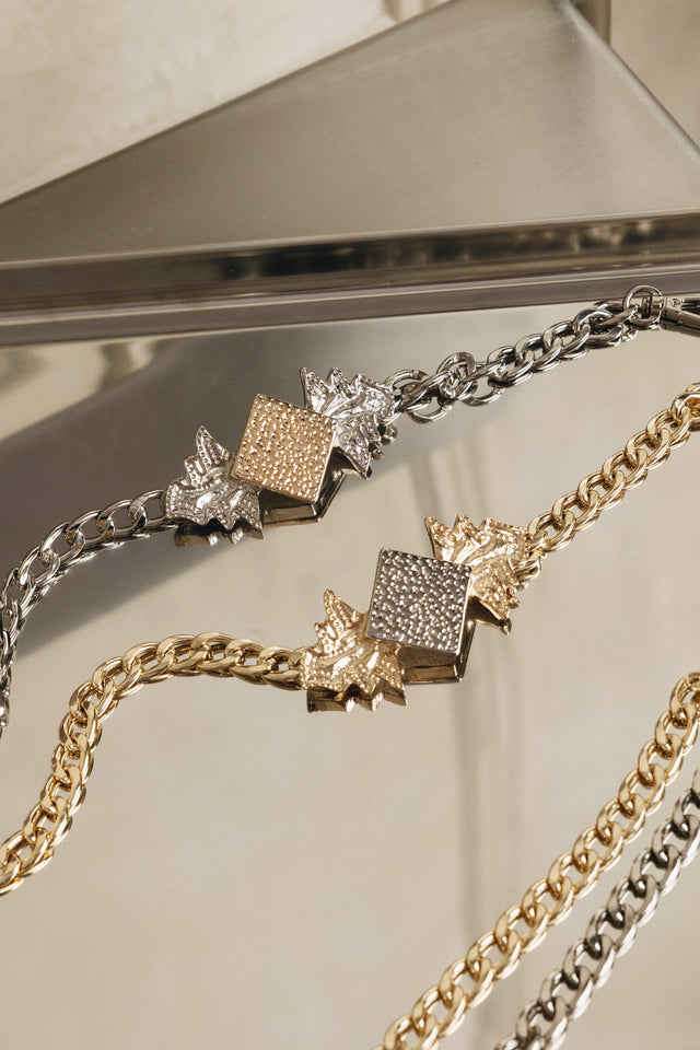 "CRYSTAL" GOLD CHAIN BELT