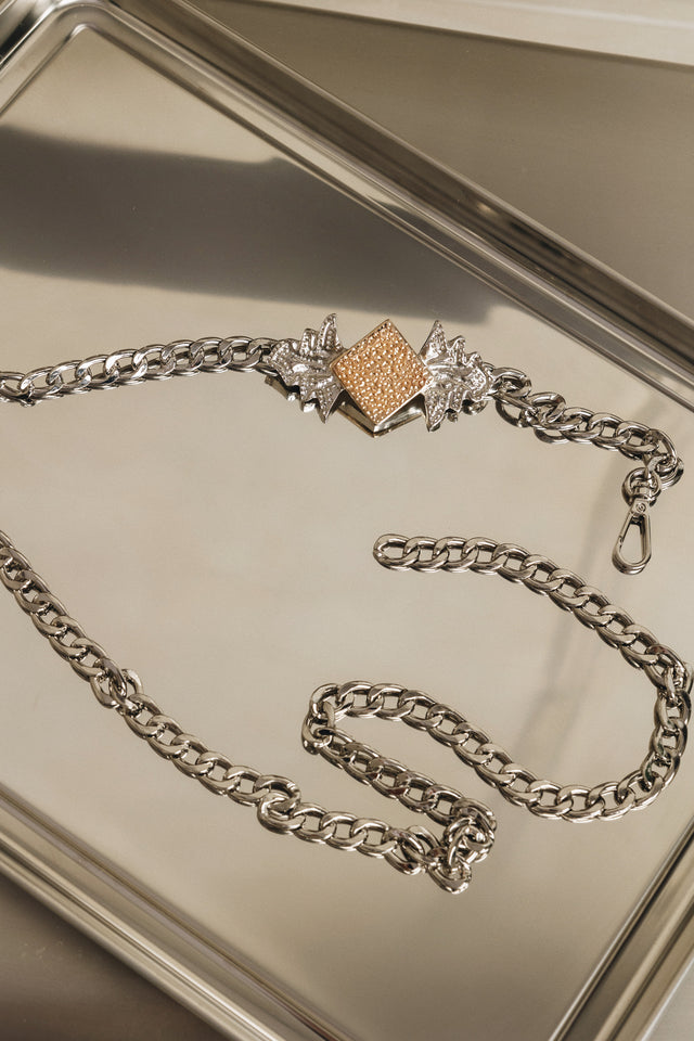 "CRYSTAL" NICKEL CHAIN BELT