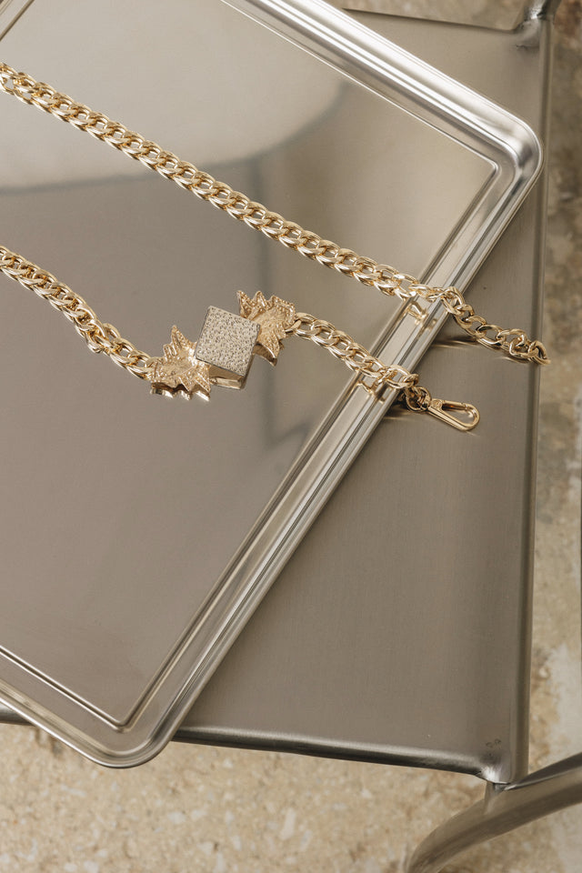 "CRYSTAL" GOLD CHAIN BELT