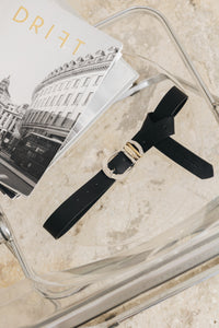 "DEEP RIVER WOMAN" BLACK NICKEL GOLD BELT