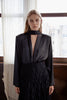 RHIA BLAZER SATIN BLACK