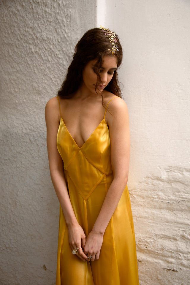 FENELLA DRESS GOLD YELLOW