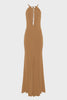 EARTH LONG DRESS BROWN