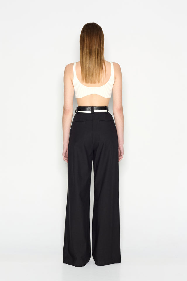 DESERT WIDE LEG TROUSERS BLACK