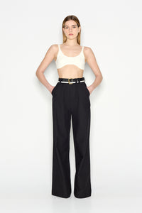 DESERT WIDE LEG TROUSERS BLACK