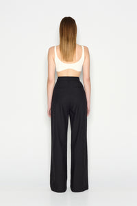DESERT WIDE LEG TROUSERS BLACK