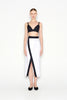 VICE MIDI SKIRT WHITE/BLACK