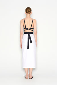 VICE MIDI SKIRT WHITE/BLACK