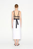 VICE MIDI SKIRT WHITE/BLACK