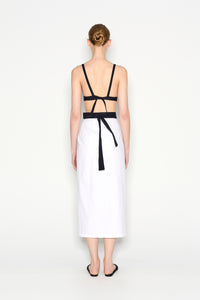 VICE MIDI SKIRT WHITE/BLACK