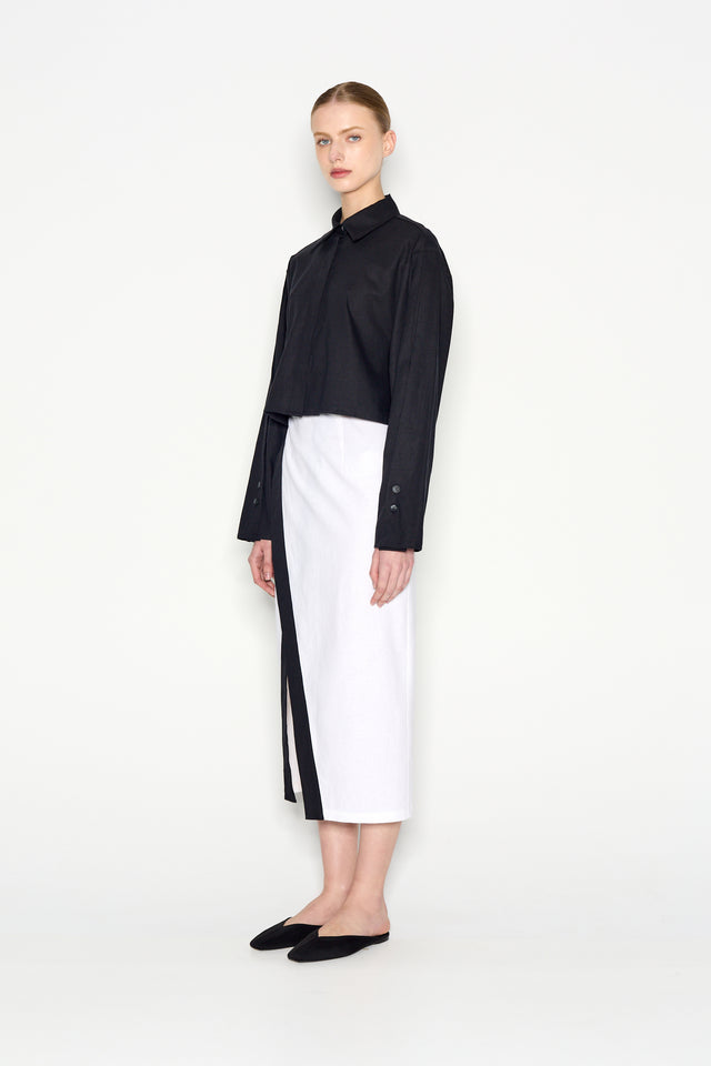 VICE SHIRT CROPPED BLACK