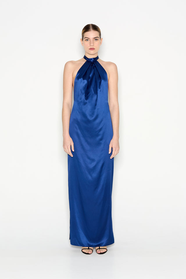 LUMEN LONG DRESS BLUE