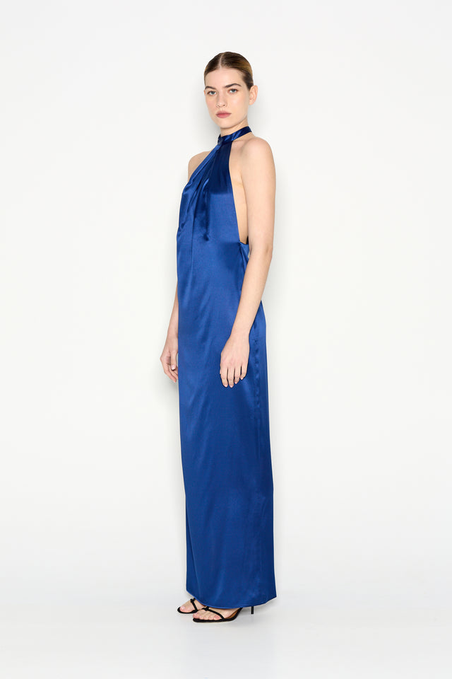 LUMEN LONG DRESS BLUE