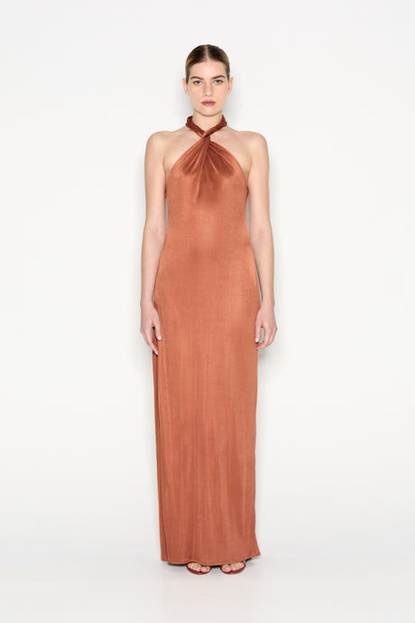 FIESTA LONG DRESS BRONZE