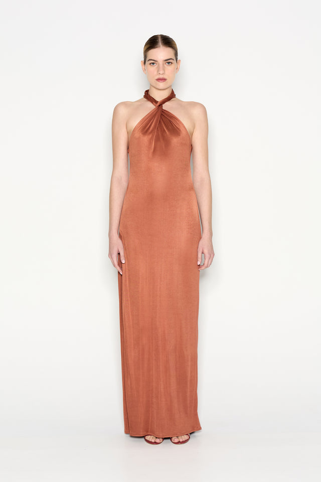 FIESTA LONG DRESS BRONZE