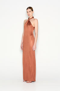 FIESTA LONG DRESS BRONZE