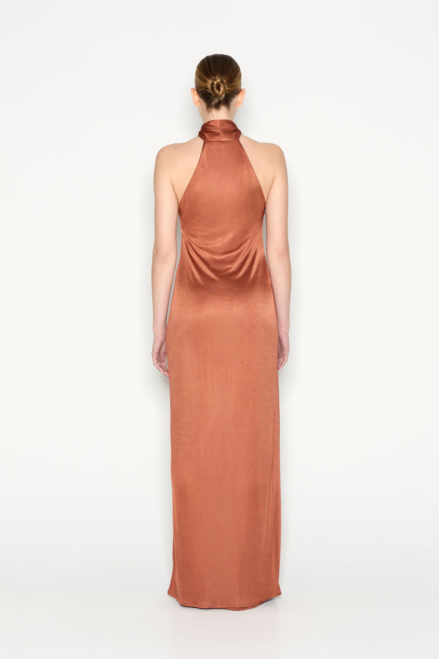 FIESTA LONG DRESS BRONZE