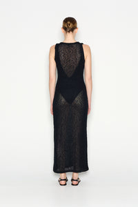 JETSETTER KNITTED MAXI DRESS BLACK
