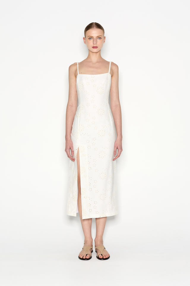 GELATO MIDI DRESS ECRU