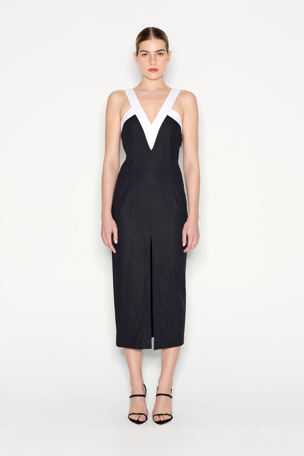 VICE MIDI DRESS BLACK/WHITE - PRE-ORDER ITEM