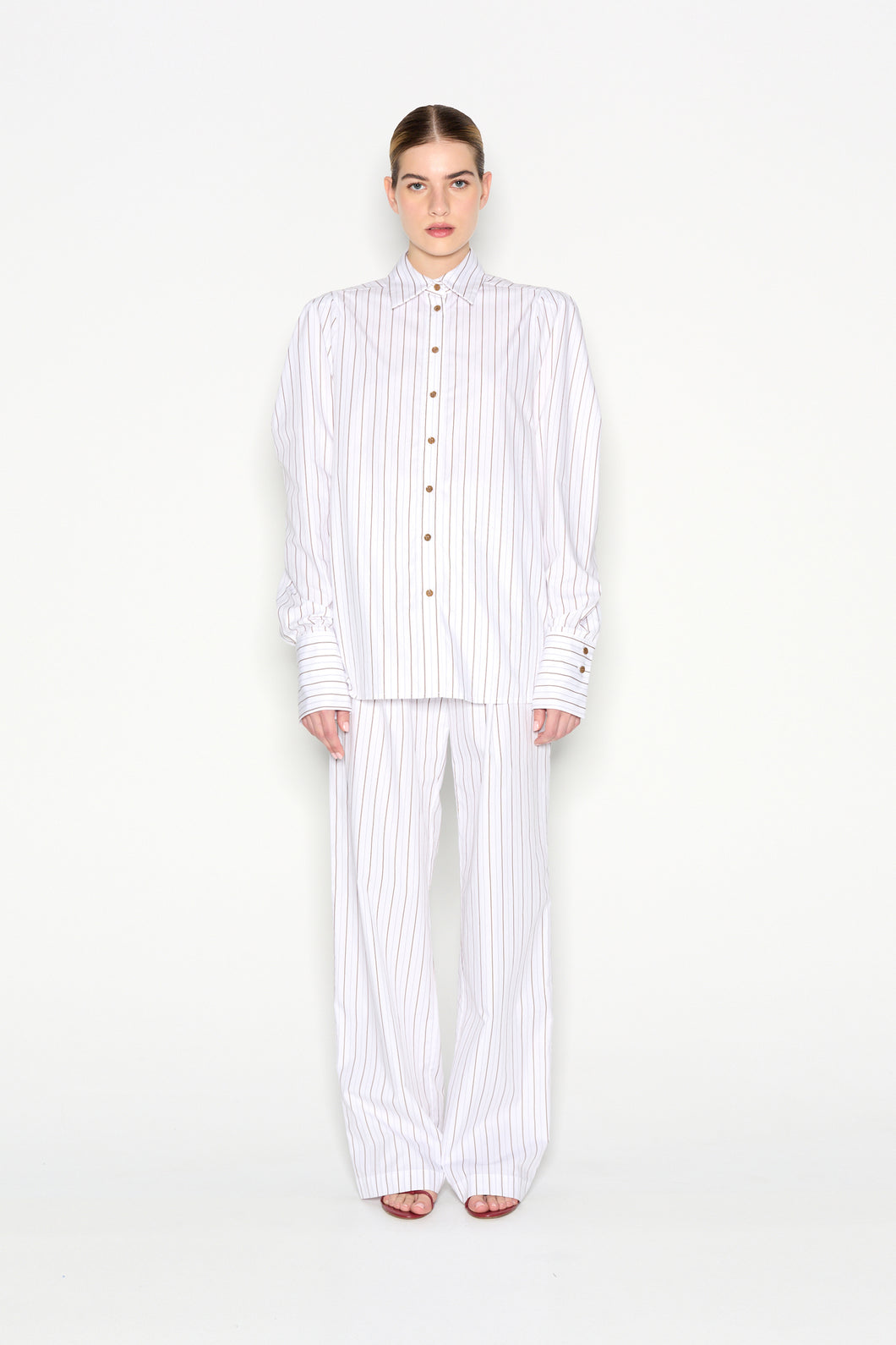 PINA COLADA SHIRT WHITE/BROWN
