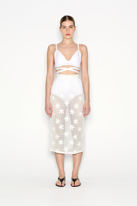 MARGARITA MIDI SKIRT WHITE