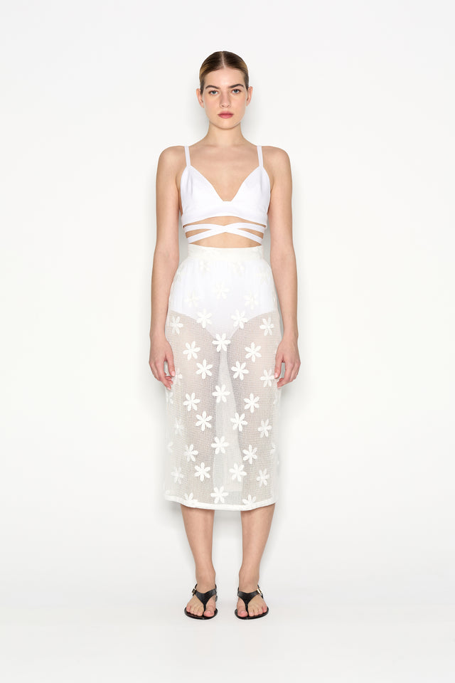 MARGARITA MIDI SKIRT WHITE