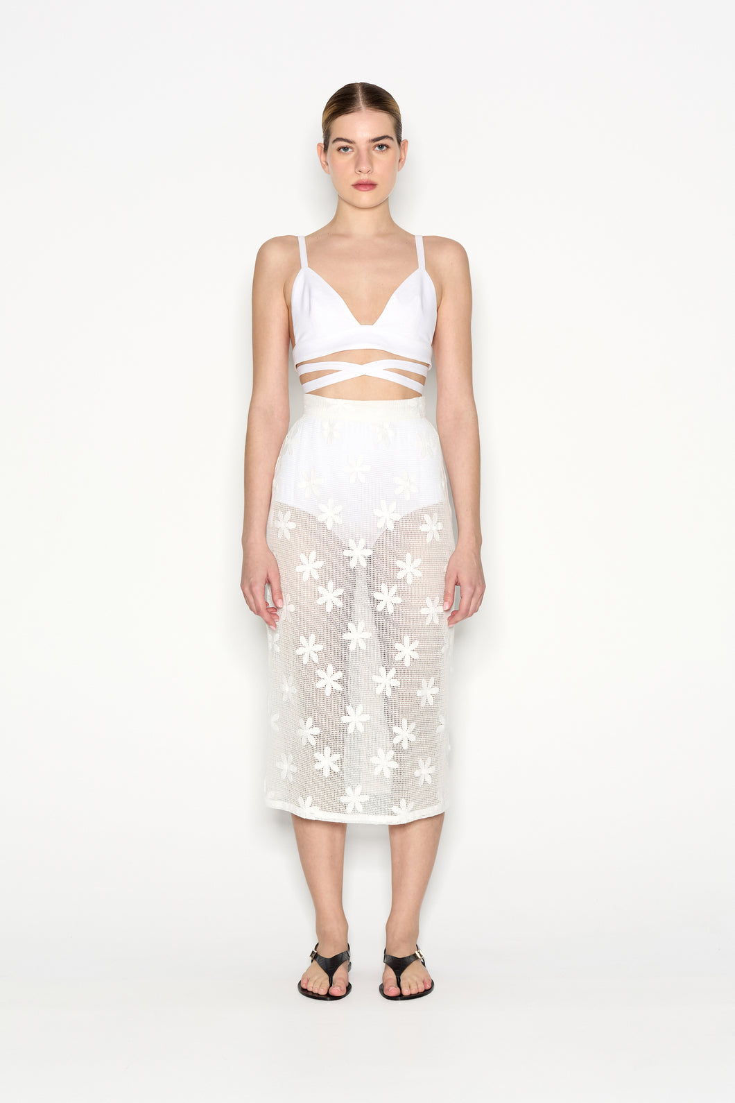 MARGARITA MIDI SKIRT WHITE