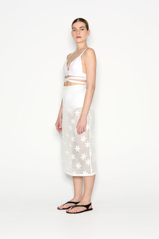 MARGARITA MIDI SKIRT WHITE