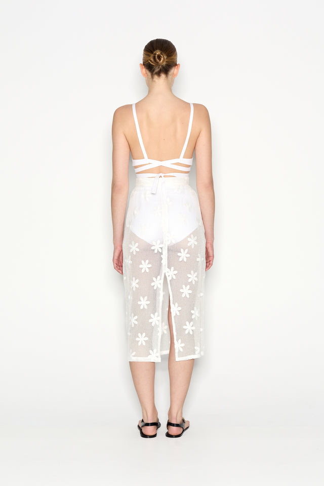 MARGARITA MIDI SKIRT WHITE
