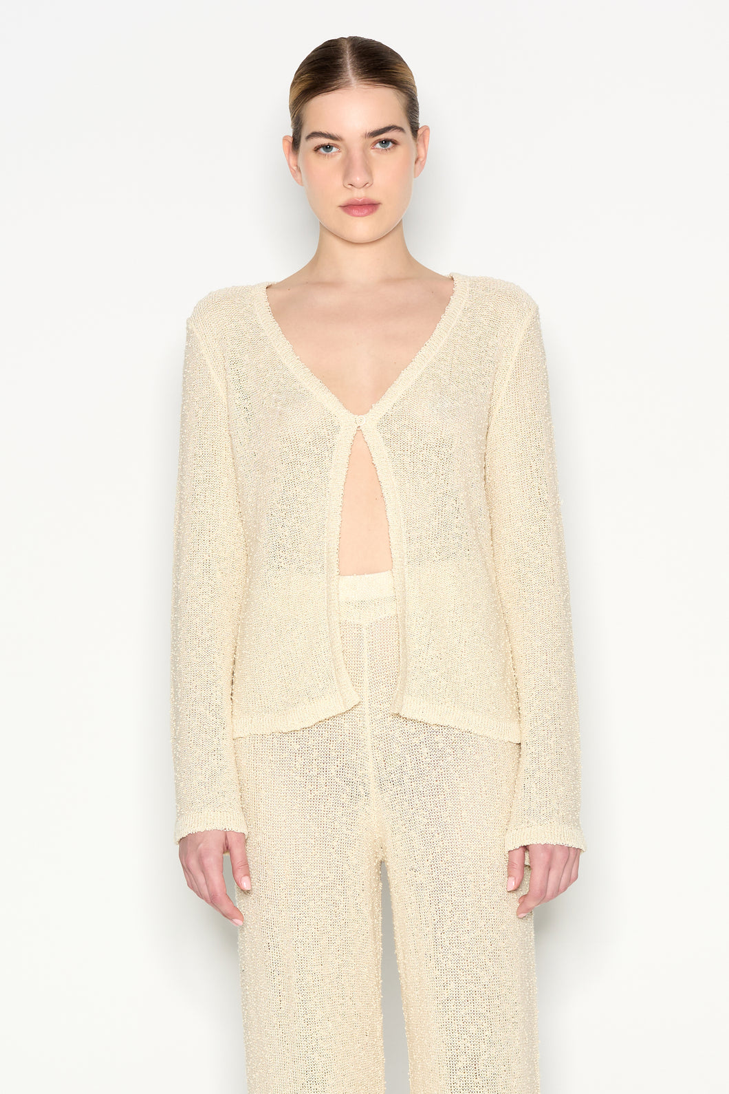 JETSETTER KNITTED CARDIGAN BEIGE