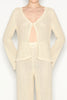 JETSETTER KNITTED CARDIGAN BEIGE