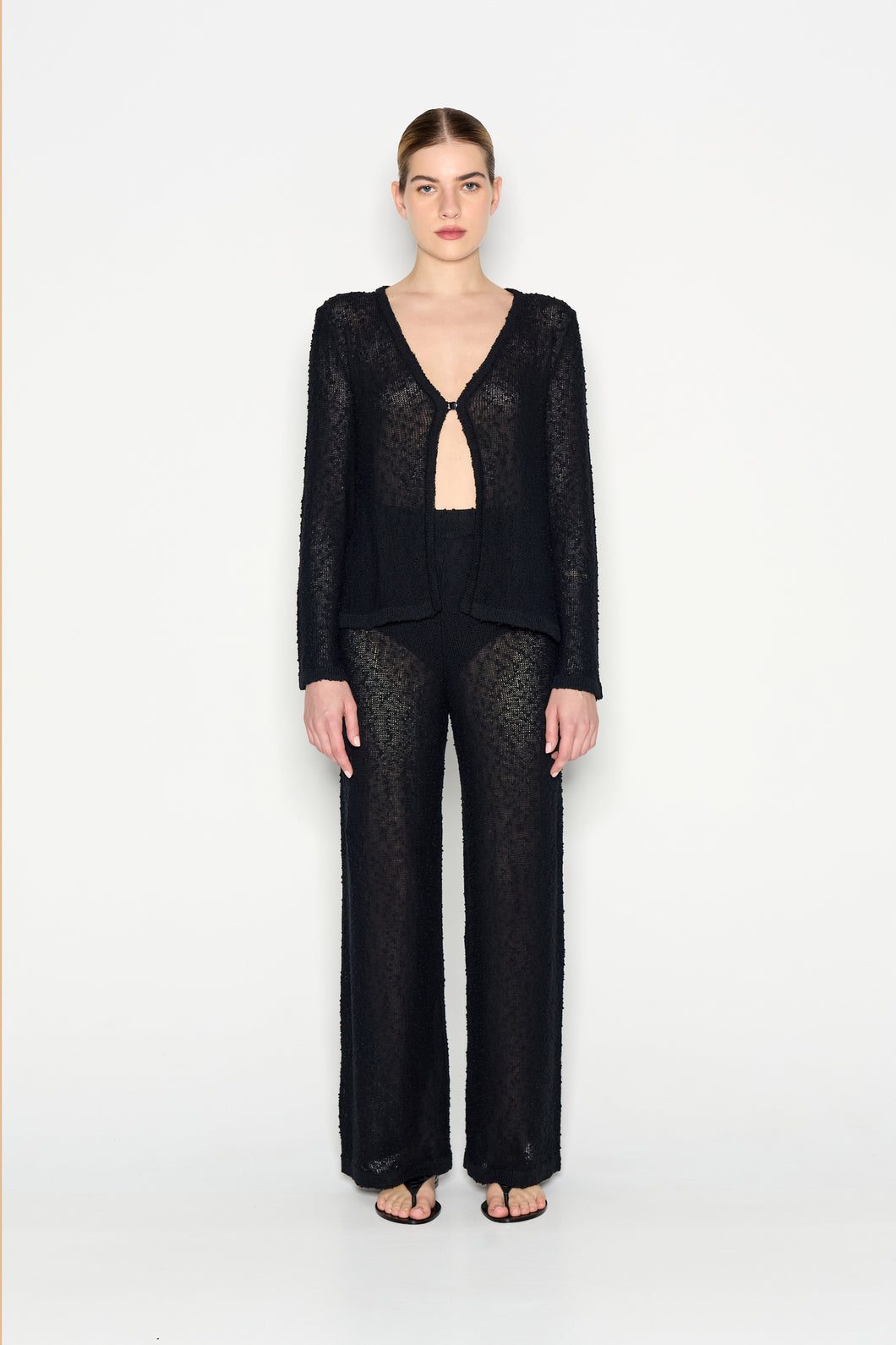 JETSETTER KNITTED TROUSERS BLACK