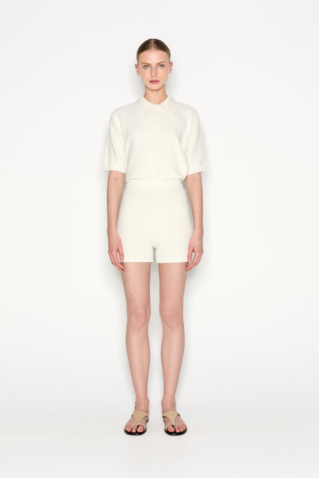 SUNFLARE KNITTED SHORTS ECRU