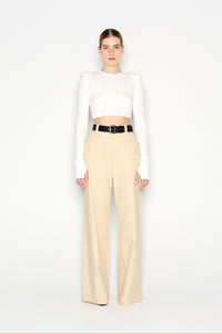 DESERT WIDE LEG TROUSERS BEIGE