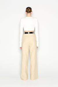 DESERT WIDE LEG TROUSERS BEIGE