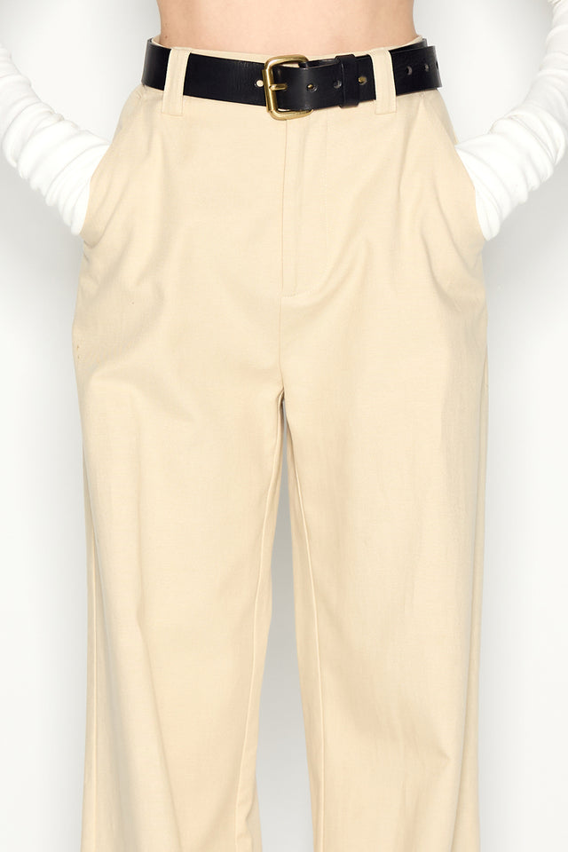 DESERT WIDE LEG TROUSERS BEIGE