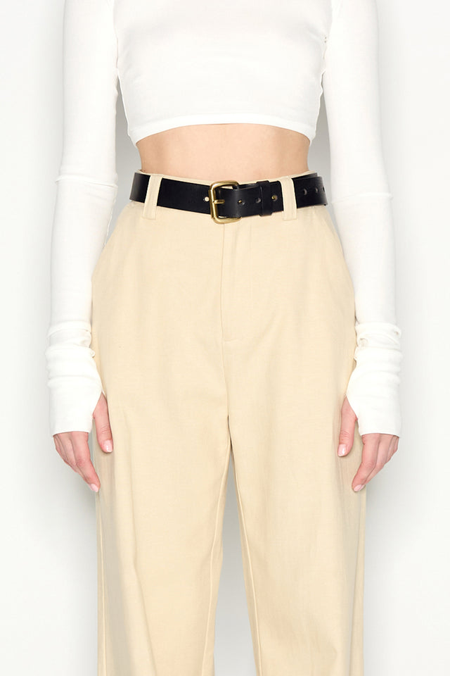 DESERT WIDE LEG TROUSERS BEIGE