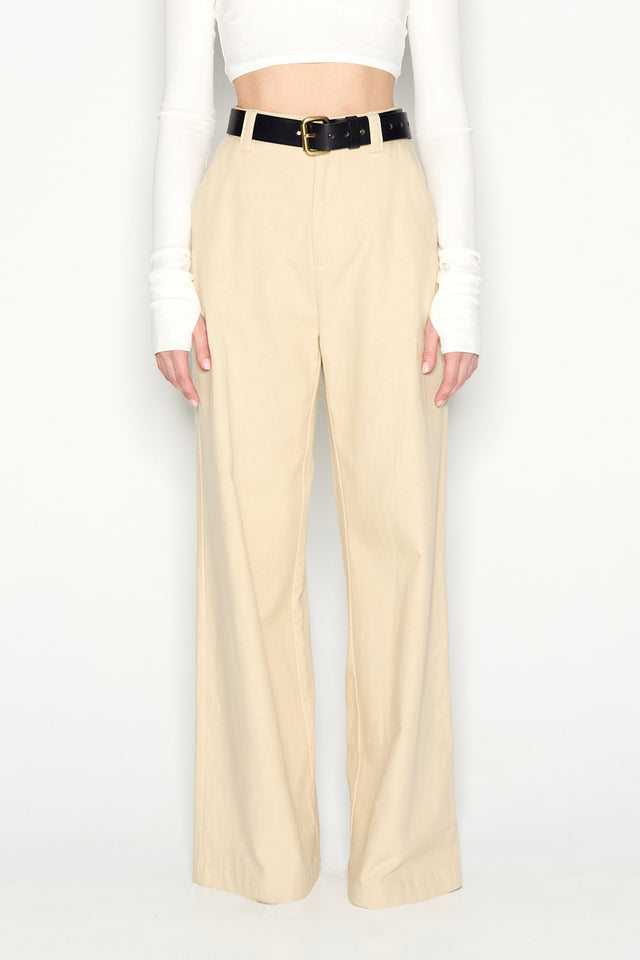 DESERT WIDE LEG TROUSERS BEIGE
