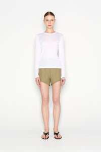 ATLAS KNITTED BLOUSE LONG SLEEVE WHITE