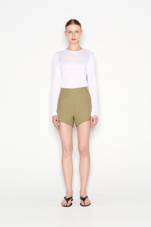 ATLAS KNITTED BLOUSE LONG SLEEVE WHITE