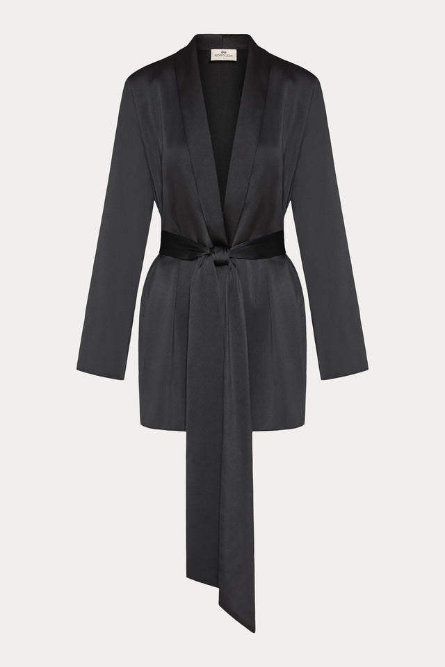 RHIA BLAZER SATIN BLACK