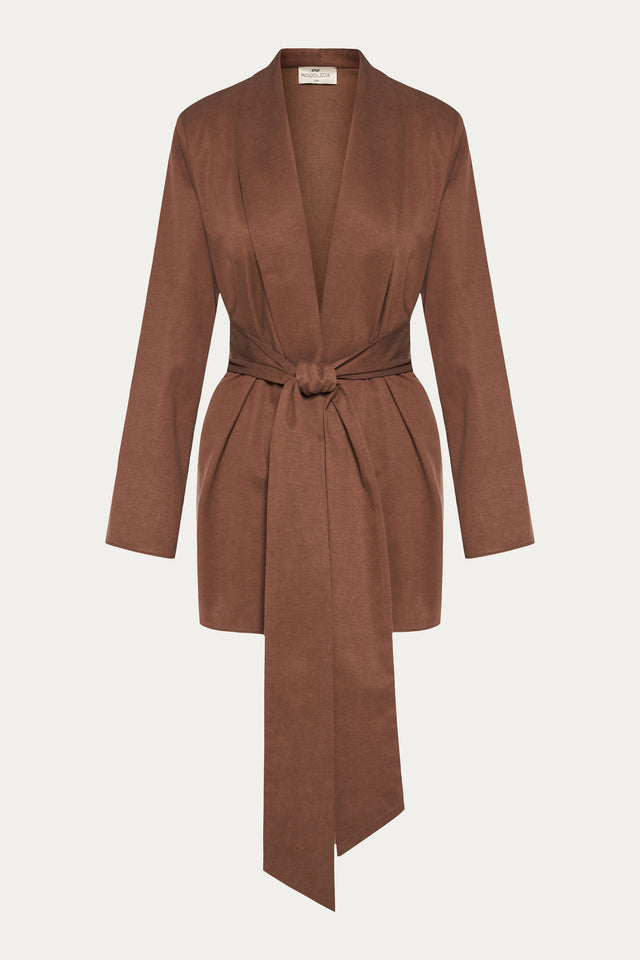 RHIA BLAZER BROWN