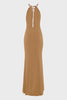 EARTH LONG DRESS BROWN