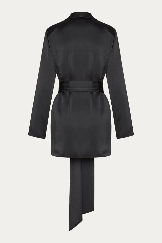 RHIA BLAZER SATIN BLACK