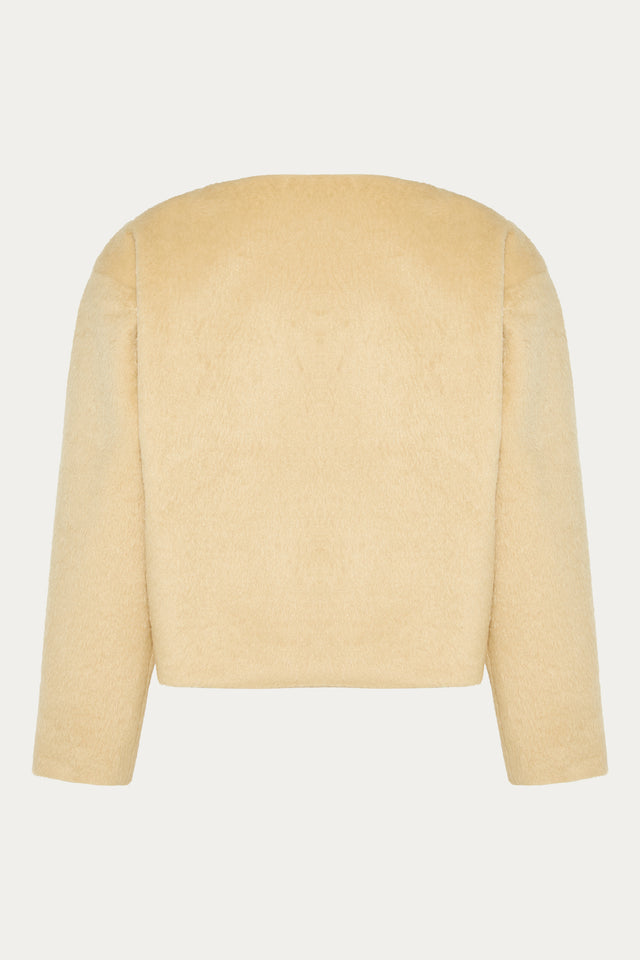 LESTER CARDI TOP BUTTER YELLOW