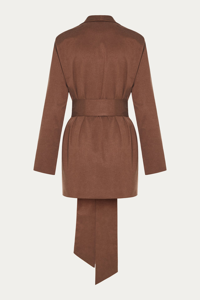 RHIA BLAZER BROWN
