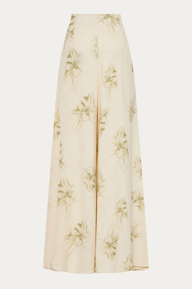 NUVAN PANTS BEIGE/LIGHT GREEN