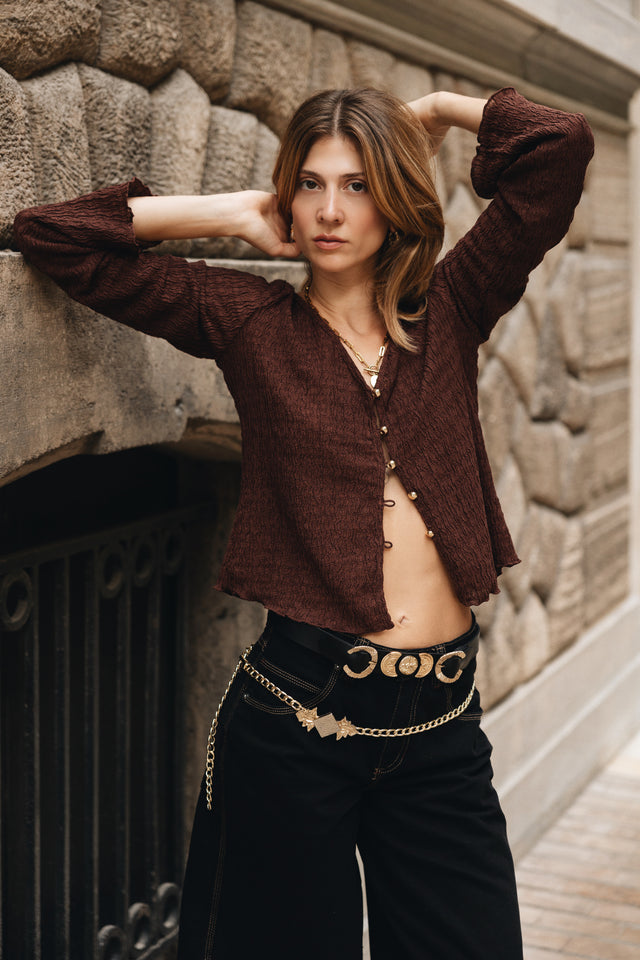 "CRYSTAL" GOLD CHAIN BELT